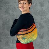 Rainbow Lotus Large Waist Bag by LennyLamb