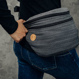 Ombre Grey Large Waist Bag by LennyLamb