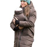 Angel Wings Babywearing Long Coat Brown