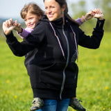 Angel Wings Babywearing Hoodie Black