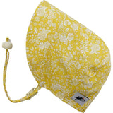 Emily Belle Yellow Liberty of London Cotton Print Infant and Toddler UPF50+ Sun Protection Bonnet