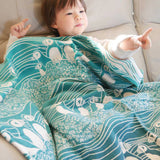 Puffins Bass Rock Brushed Cotton Children's Blanket by Oscha