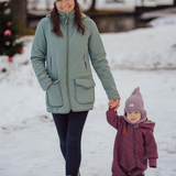 Mamalila Cosy Allrounder Agave Softshell Maternity and Babywearing Jacket