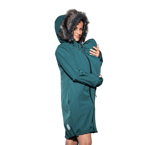 Angel Wings Babywearing Softshell Coat Green – Little Zen One