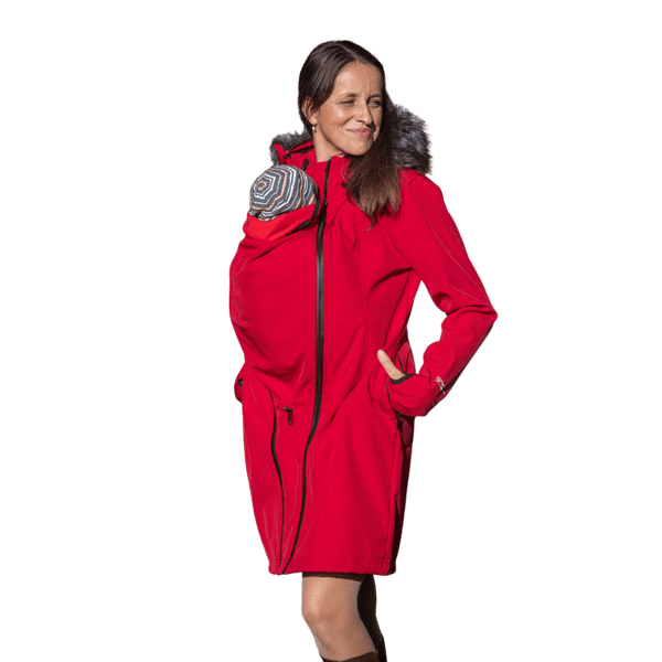 Angel Wings Babywearing Softshell Coat Red – Little Zen One