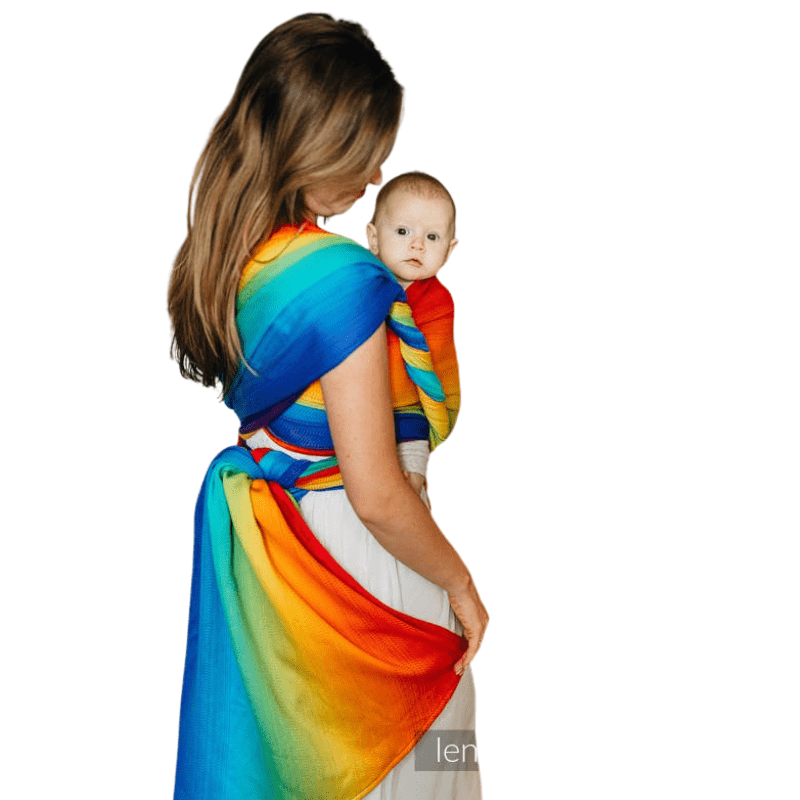 Rainbow Baby Woven Wrap by LennyLamb Little Zen One